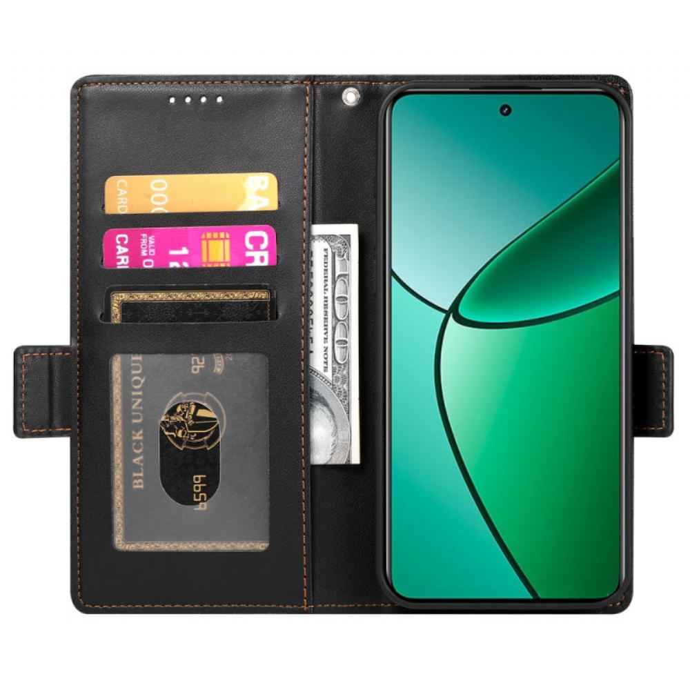 Kožený Kryt Realme 14 Pro Plus 5g Tři Sloty Na Karty A Pouzdro