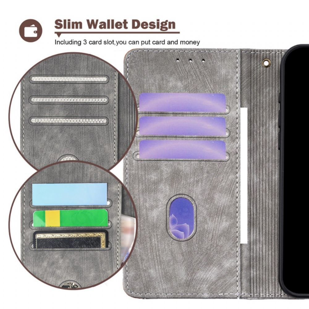 Kožený Kryt Realme 14 Pro Plus 5g Vintage Design S Rfid Blokováním