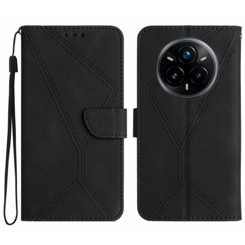 Kožený Kryt Realme 14 Pro Plus 5g Čáry A Pruhy