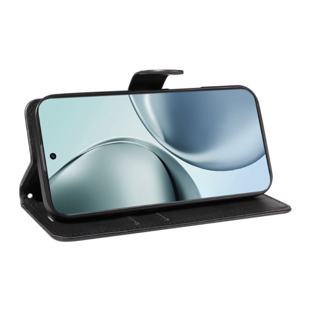 Kožený Kryt Realme 14 Pro Plus 5g Řemínek Z Obyčejné Umělé Kůže