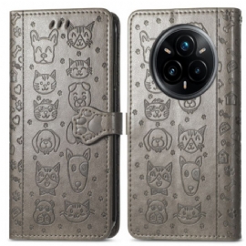 Peněženková Pouzdra Realme 14 Pro Plus 5g Animovaná Zvířata