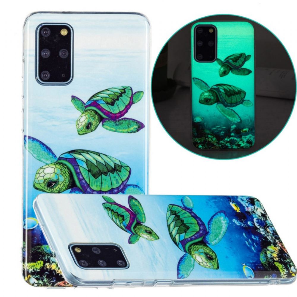 Kryty Na Mobil Na Samsung Galaxy S20 Plus 4G / 5G Fluorescenční Želvy