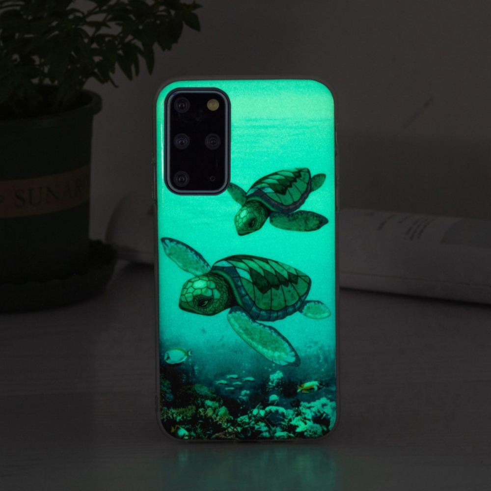 Kryty Na Mobil Na Samsung Galaxy S20 Plus 4G / 5G Fluorescenční Želvy