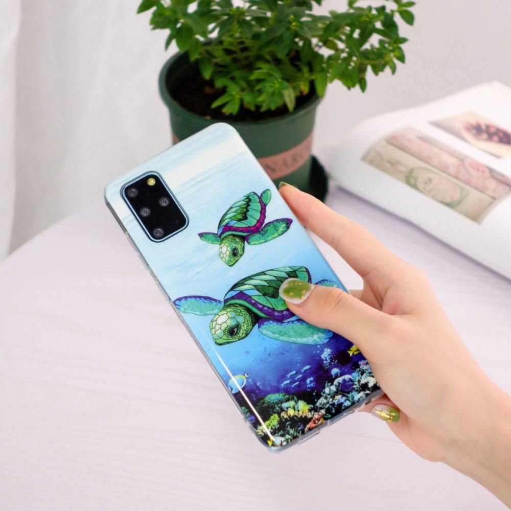 Kryty Na Mobil Na Samsung Galaxy S20 Plus 4G / 5G Fluorescenční Želvy