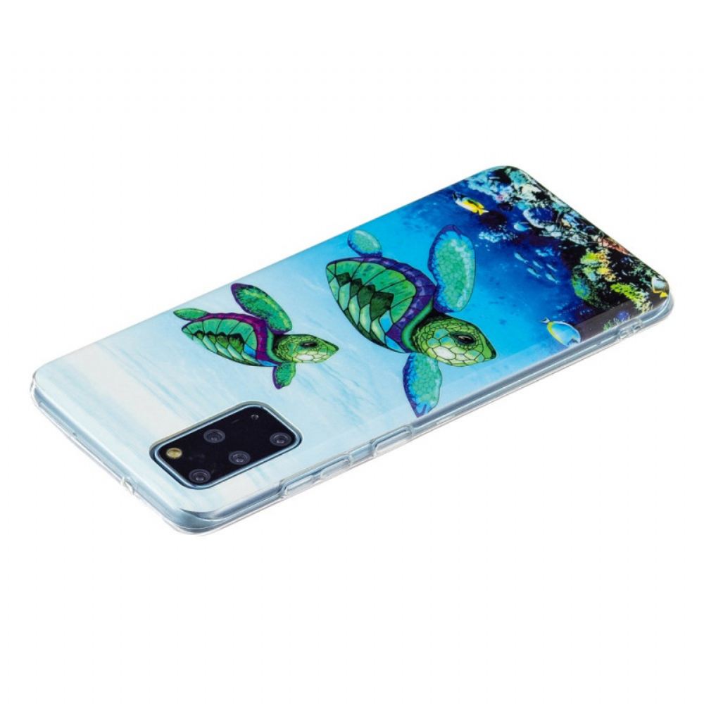 Kryty Na Mobil Na Samsung Galaxy S20 Plus 4G / 5G Fluorescenční Želvy