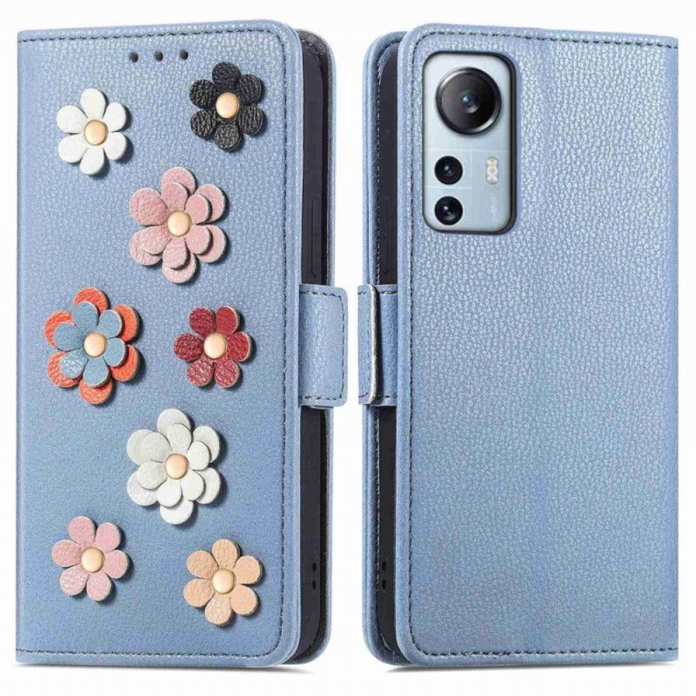 Flipové Pouzdro Na Xiaomi 12 Lite 3d Květiny