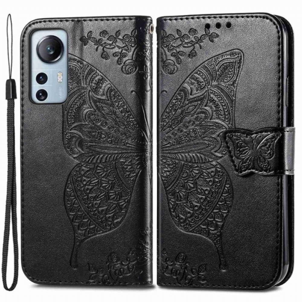 Flipové Pouzdro Na Xiaomi 12 Lite Barokní Motýl