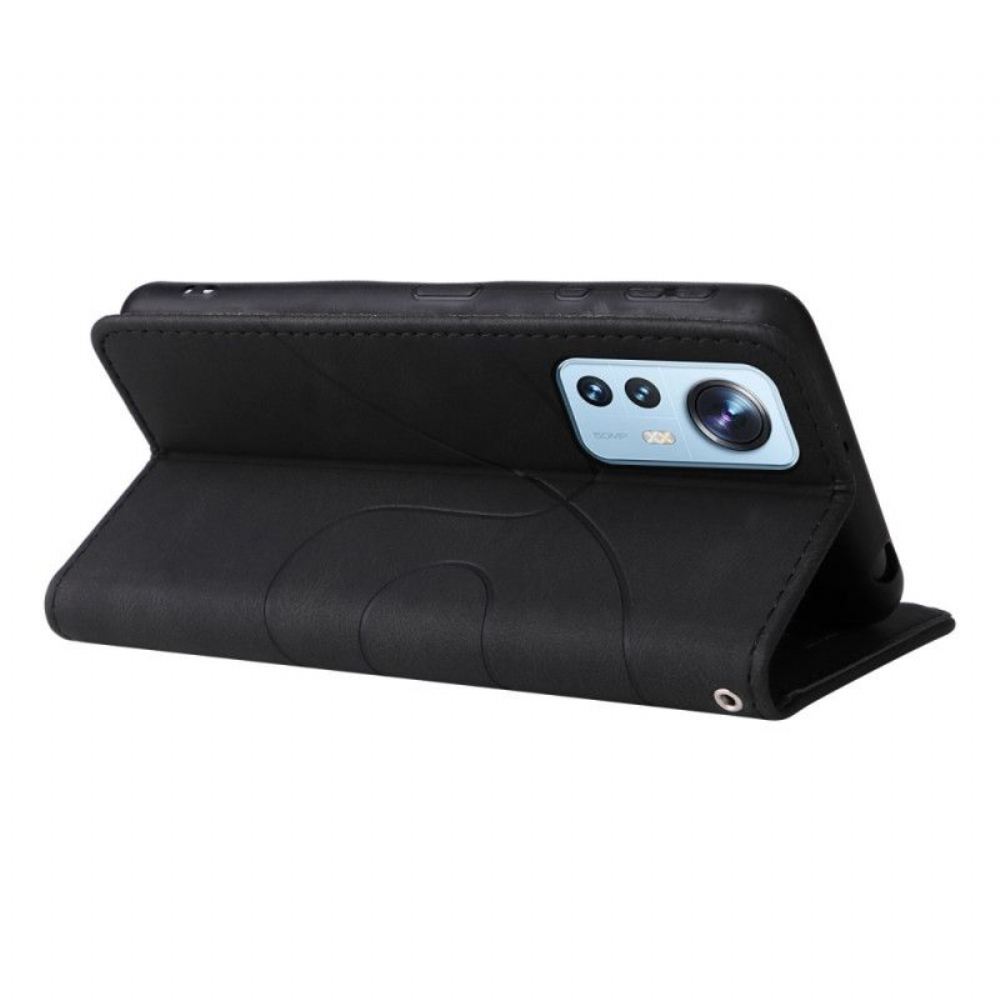 Flipové Pouzdro Na Xiaomi 12 Lite Na Lana Dvoubarevný Pásek