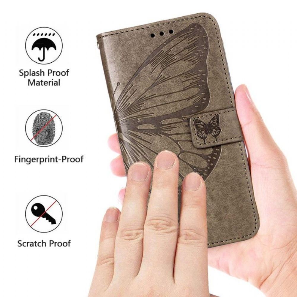 Flipové Pouzdro Na Xiaomi 12 Lite Motýlí Design Se Šňůrkou