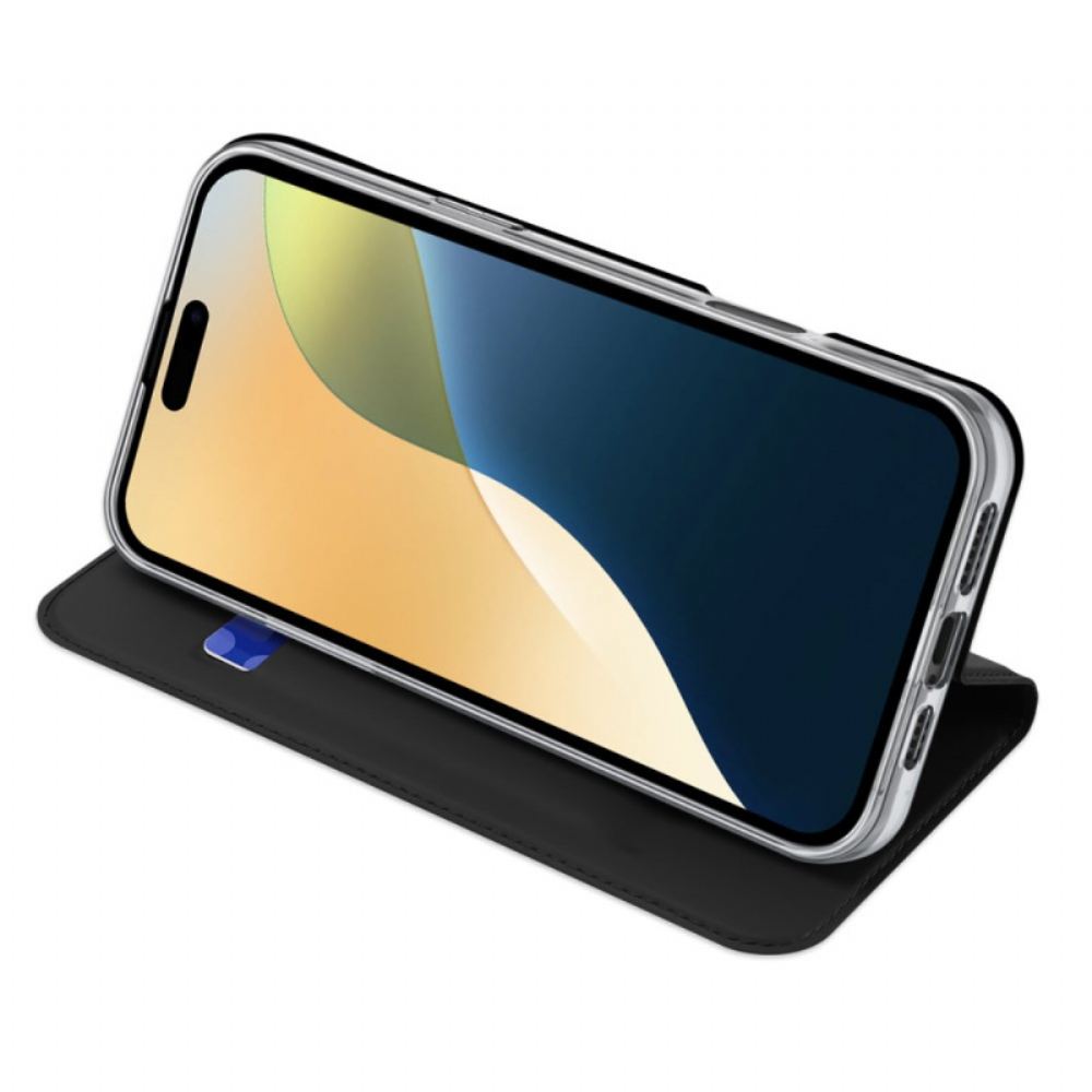 Kožené Pouzdro Folio iPhone 16 Skin Pro Series Dux Ducis