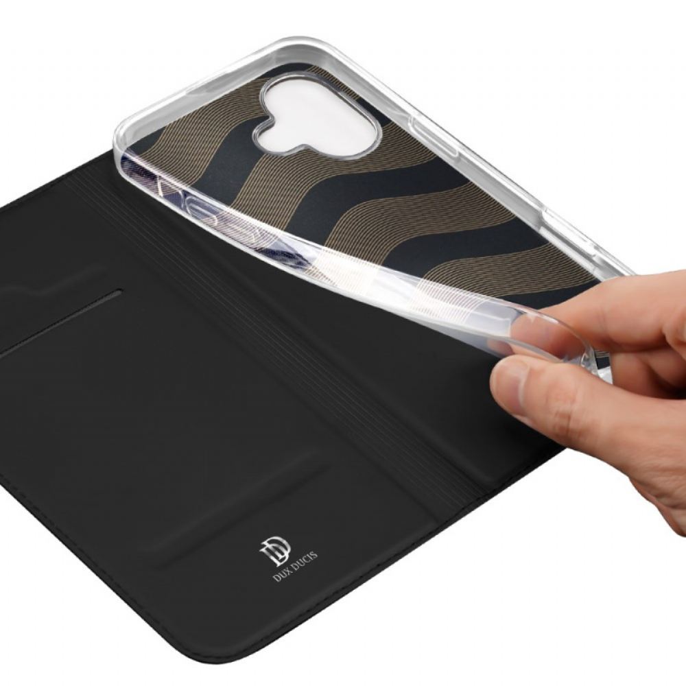 Kožené Pouzdro Folio iPhone 16 Skin Pro Series Dux Ducis