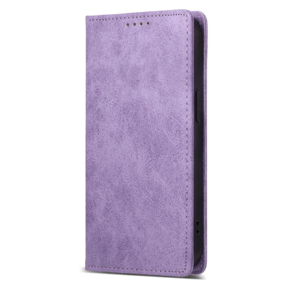 Kožené Pouzdro Folio iPhone 16 Technologie Blokování Rfid S Efektem Vintage Kůže