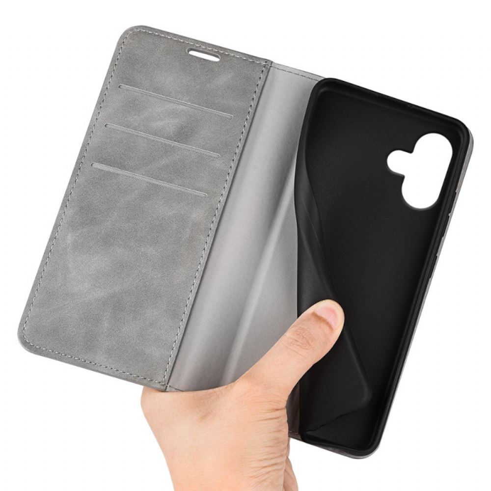 Kožené Pouzdro Folio Na iPhone 16 Klasika