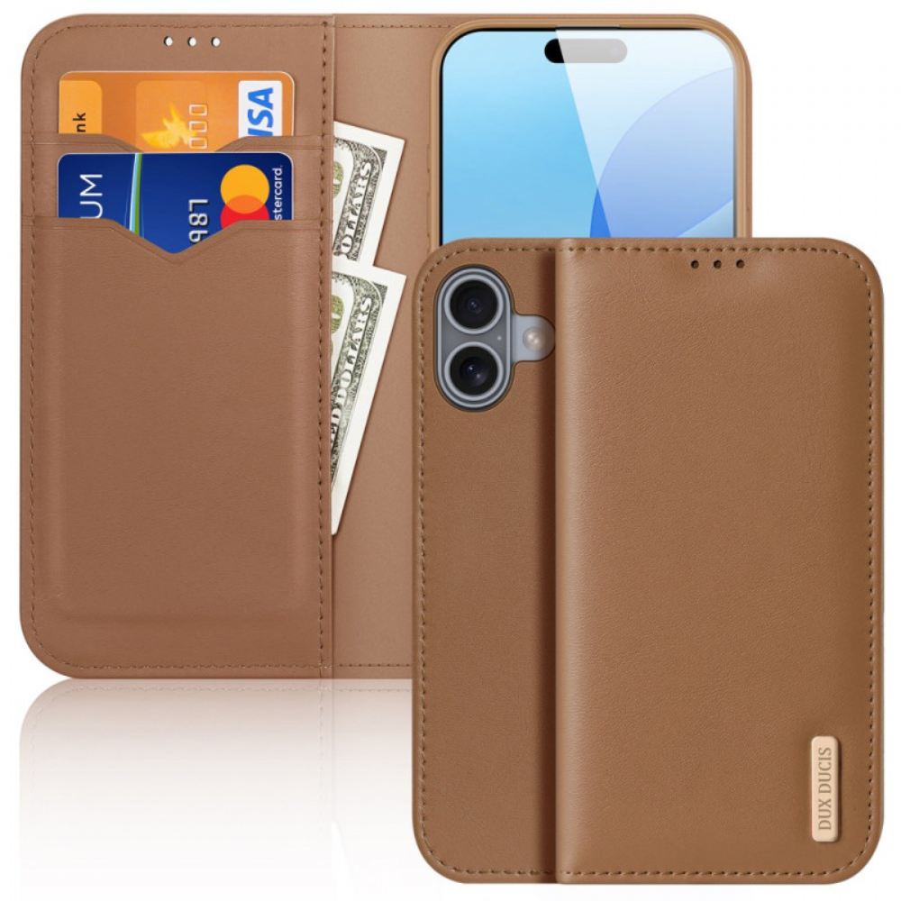 Kožené Pouzdro Folio Na iPhone 16 Řada Hivo Dux Ducis
