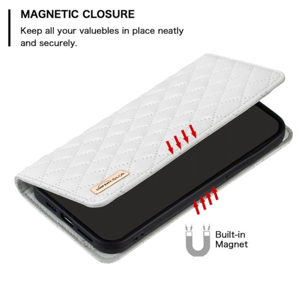 Kožené Pouzdro iPhone 16 Prošívaná Binfen Barva