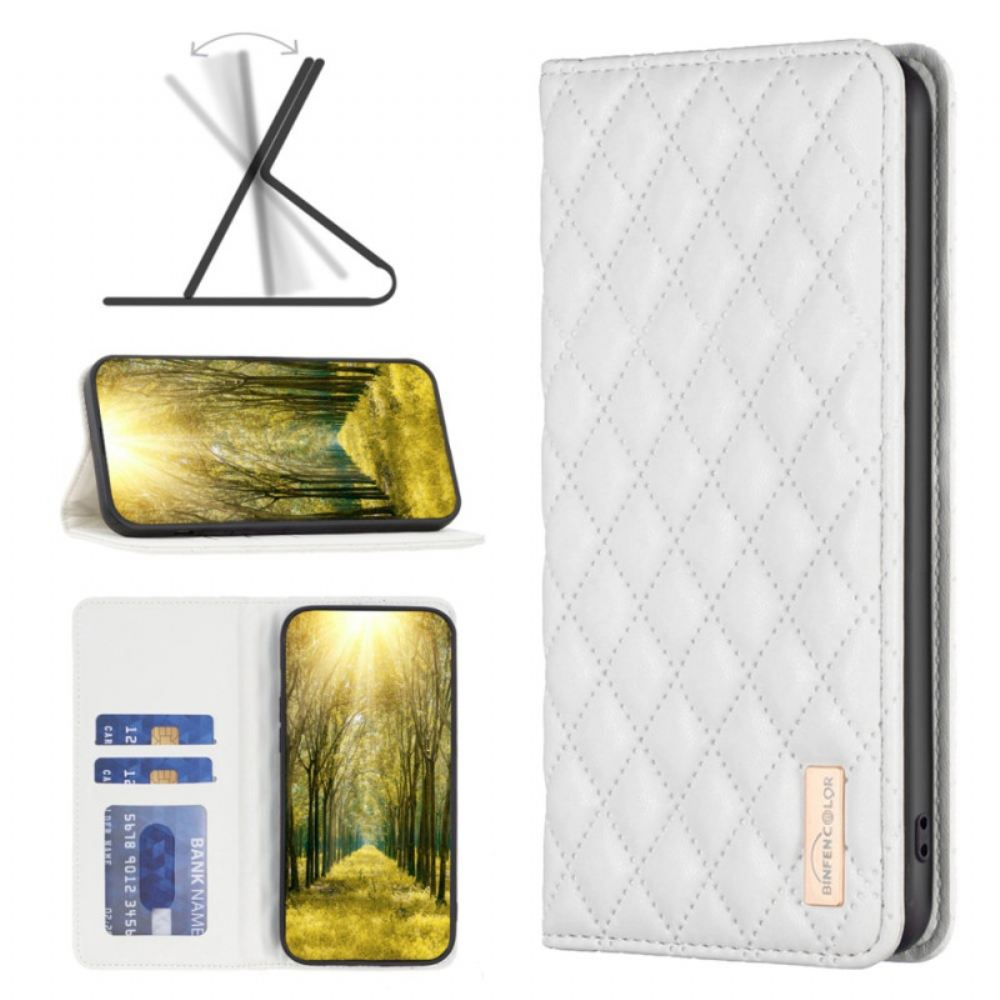 Kožené Pouzdro iPhone 16 Prošívaná Binfen Barva