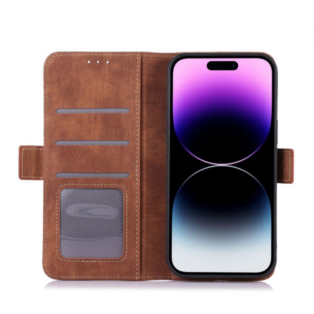 Kožený Kryt iPhone 16 Abeel Vintage Umělá Kůže