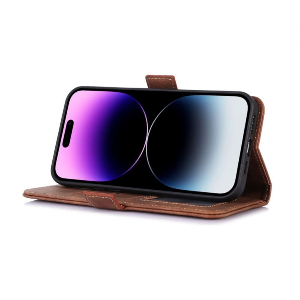 Kožený Kryt iPhone 16 Abeel Vintage Umělá Kůže