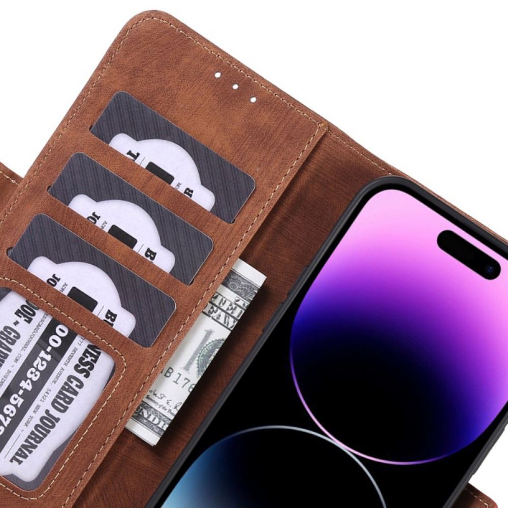 Kožený Kryt iPhone 16 Abeel Vintage Umělá Kůže