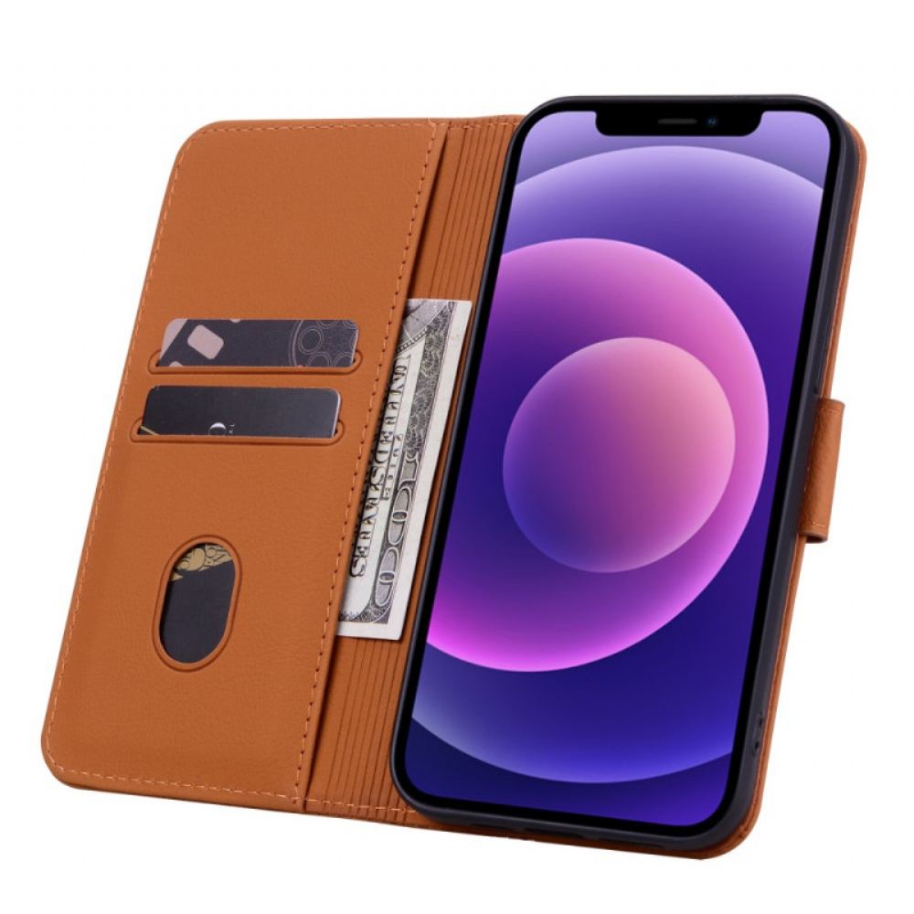 Kožený Kryt iPhone 16 Diamantový Vzor