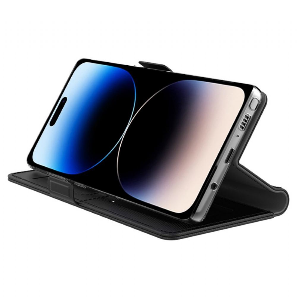 Kožený Kryt iPhone 16 Držák Zrcadla A Karty