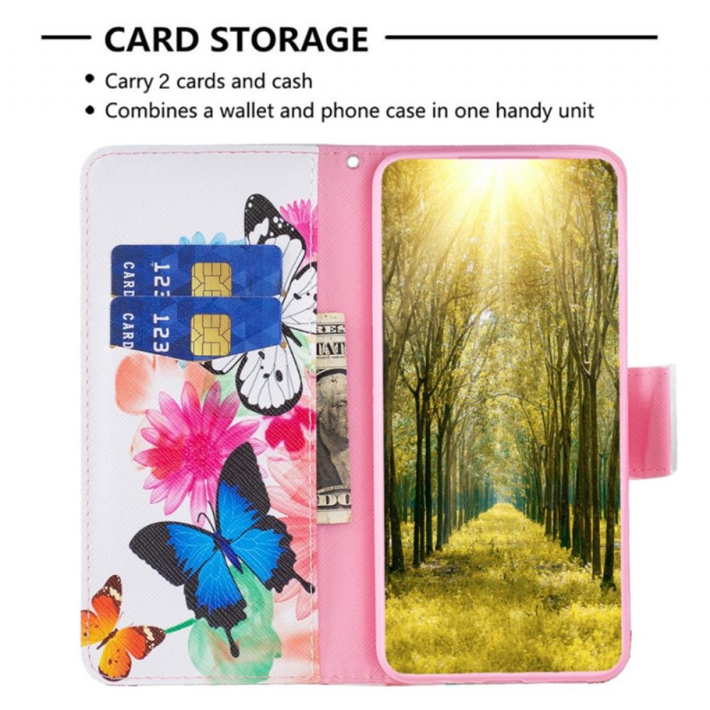 Kožený Kryt iPhone 16 Dva Motýli