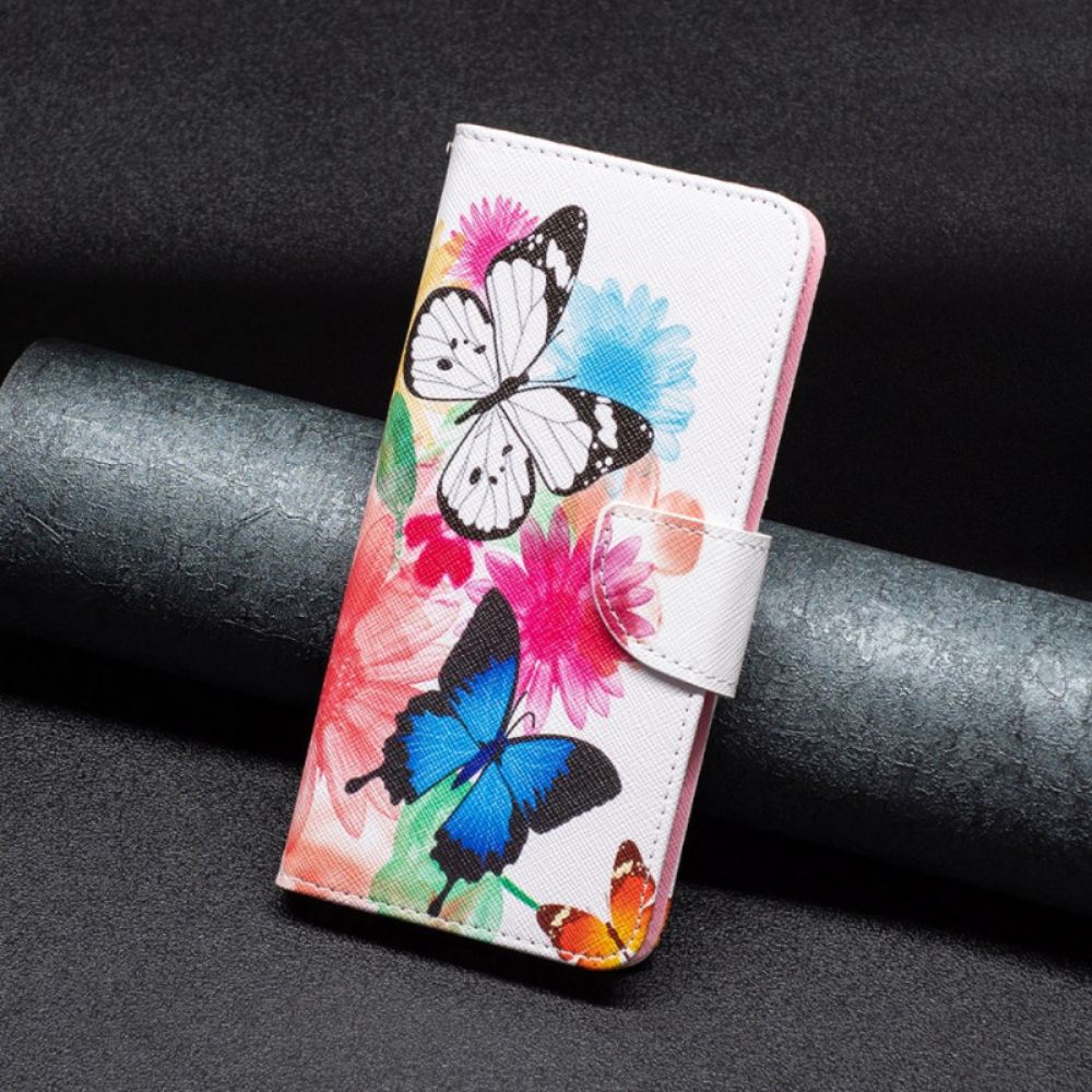 Kožený Kryt iPhone 16 Dva Motýli