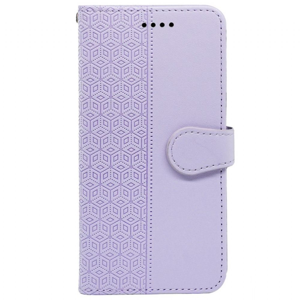 Kožený Kryt iPhone 16 Krychlový Vlys