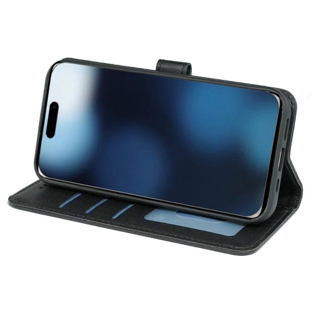 Kožený Kryt iPhone 16 Krychlový Vlys