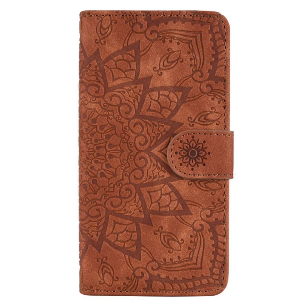 Kožený Kryt iPhone 16 Mandala Suede Effect