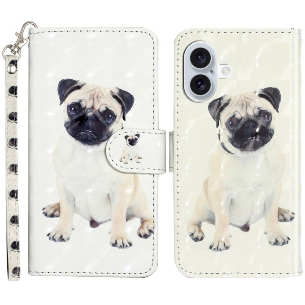 Kožený Kryt iPhone 16 Mops S Popruhy