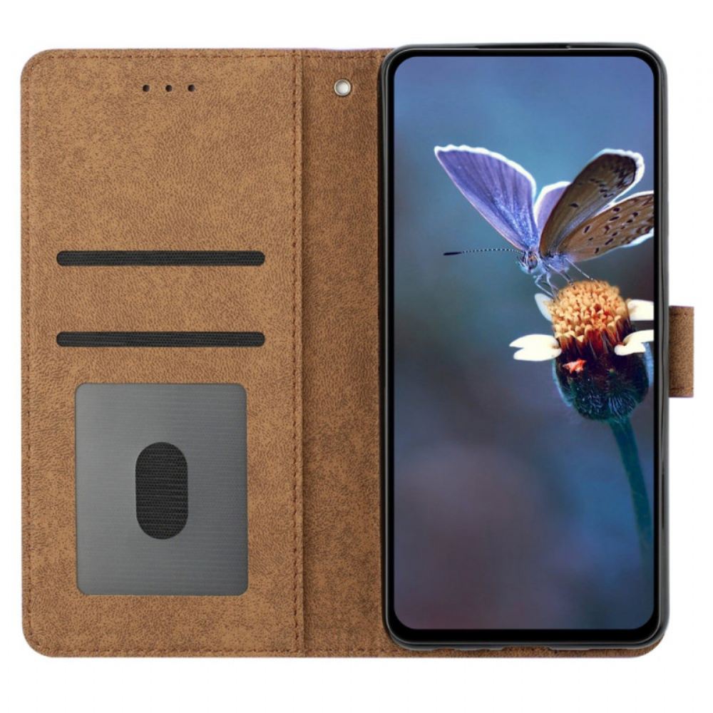 Kožený Kryt iPhone 16 Motýlí Vlys
