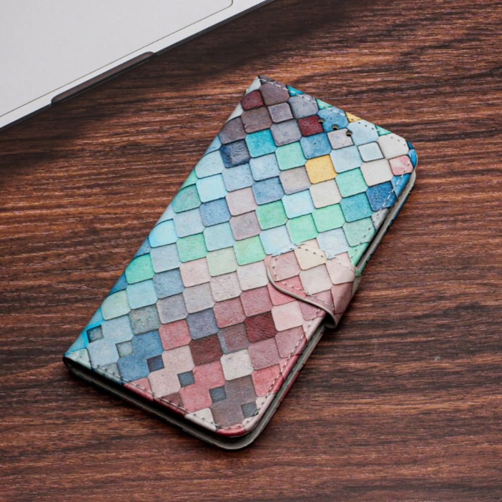 Kožený Kryt iPhone 16 Mřížky Na Popruhy