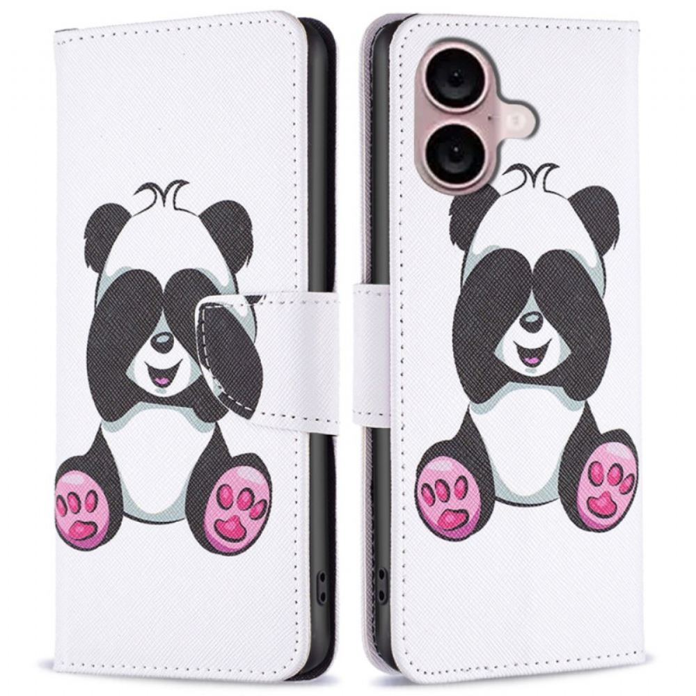 Kožený Kryt iPhone 16 Panda