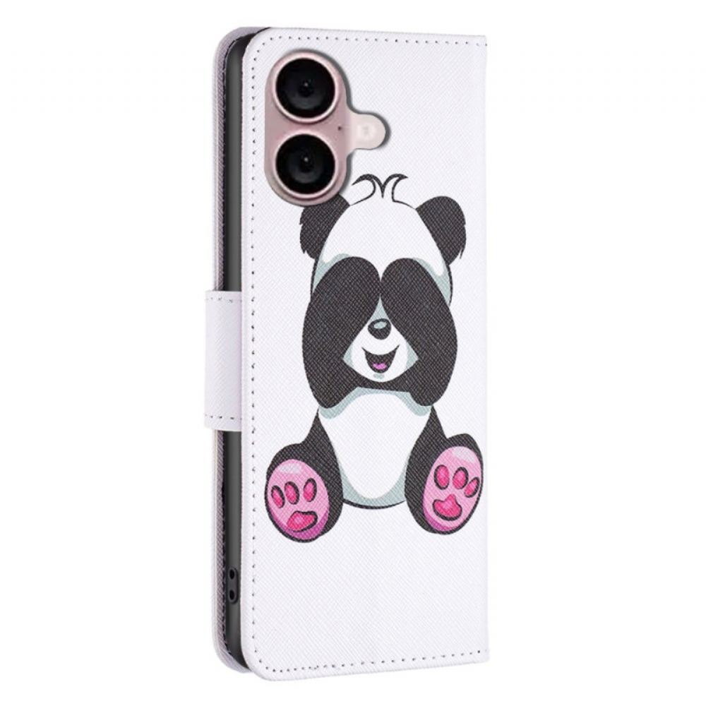 Kožený Kryt iPhone 16 Panda