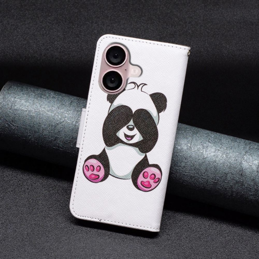 Kožený Kryt iPhone 16 Panda