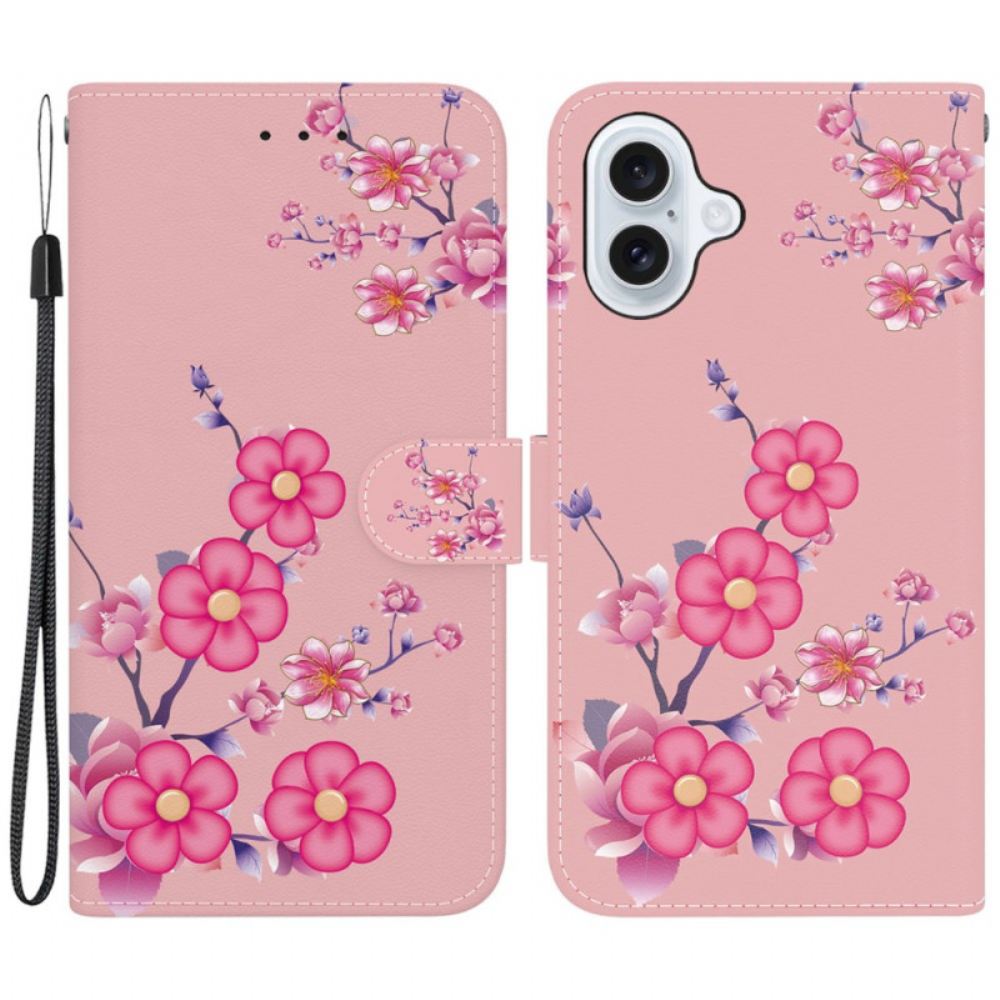 Kožený Kryt iPhone 16 Popruh Sakury