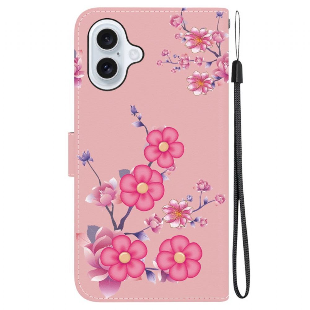 Kožený Kryt iPhone 16 Popruh Sakury