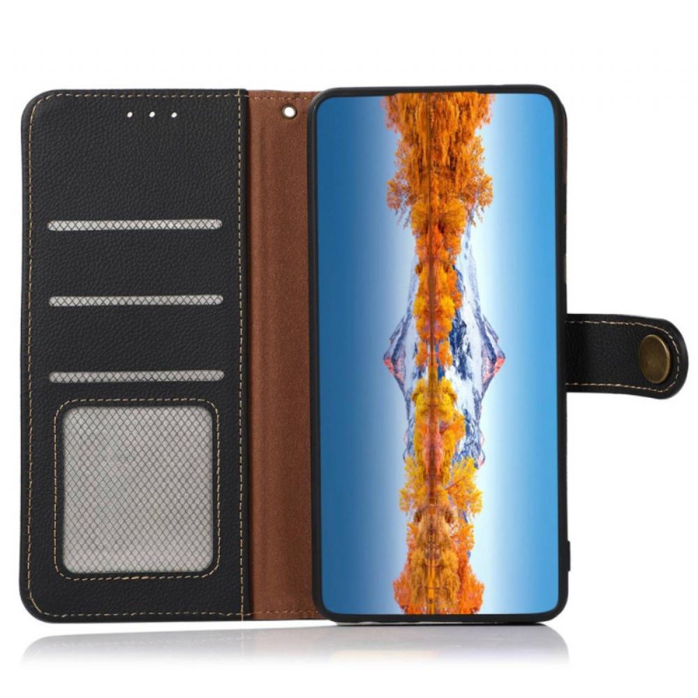 Kožený Kryt iPhone 16 Pravá Kůže Blokování Rfid Khazneh