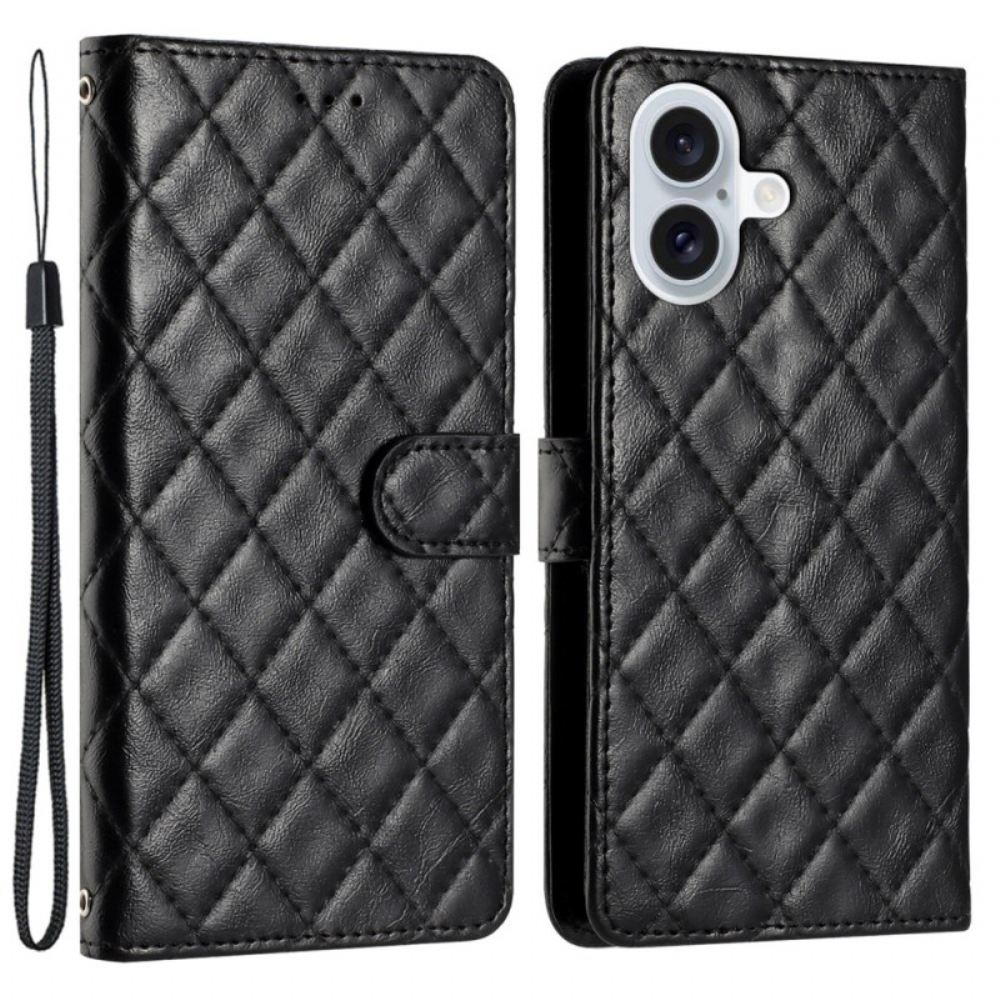 Kožený Kryt iPhone 16 Prošívané