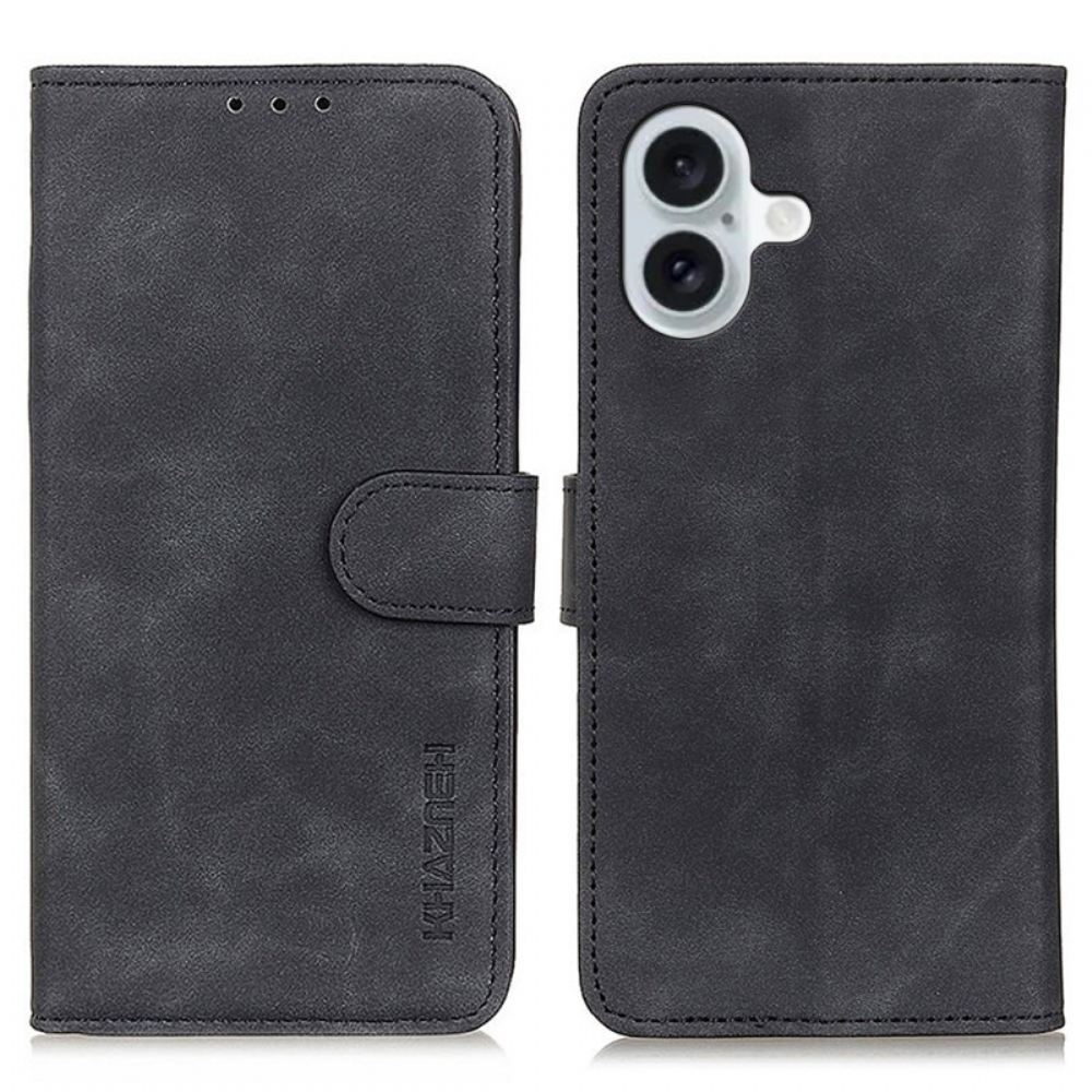 Kožený Kryt iPhone 16 Retro Styl Khazneh