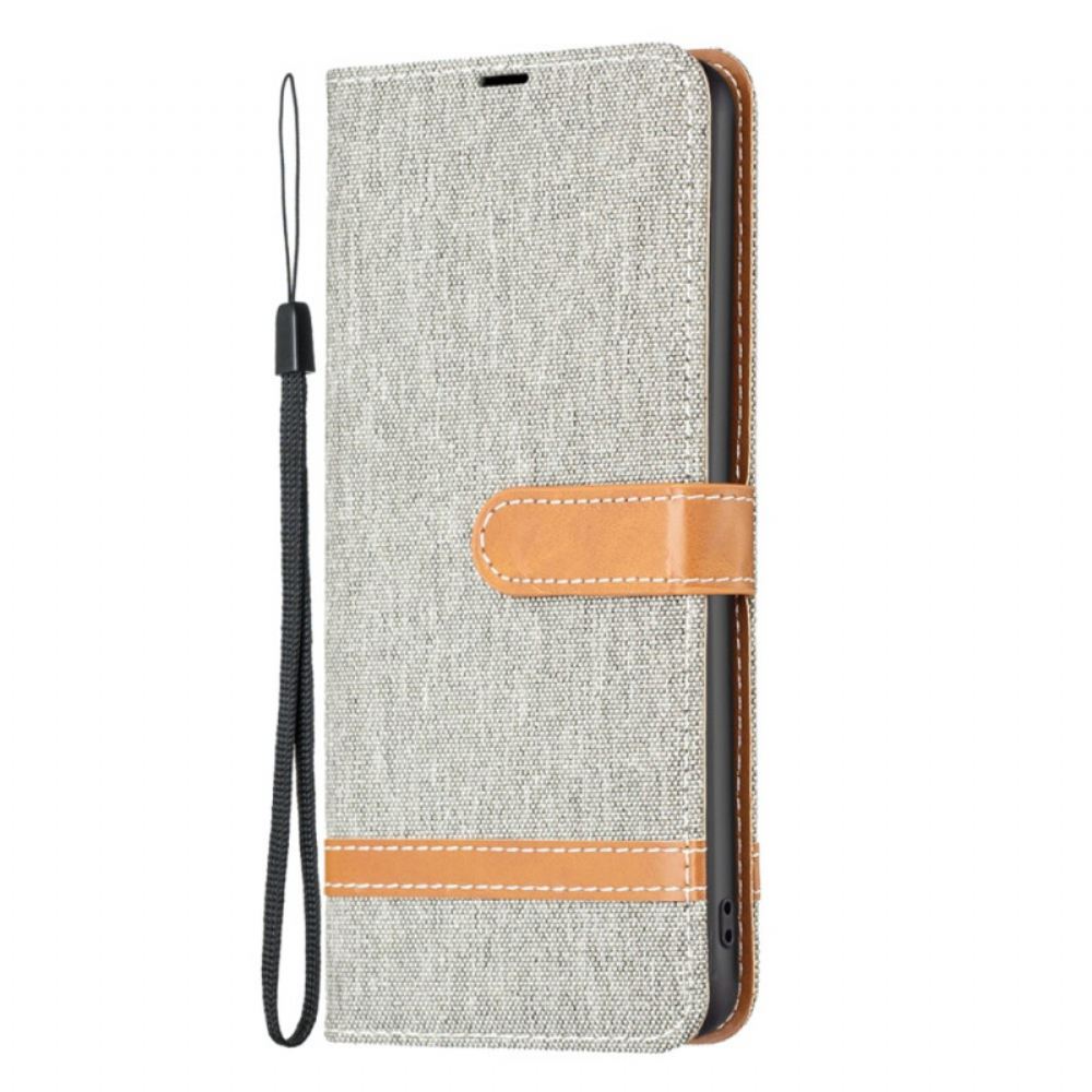 Kožený Kryt iPhone 16 Textura Jean Fabric