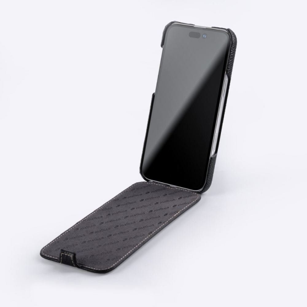 Kožený Kryt iPhone 16 Vertikální Klapka Melkco