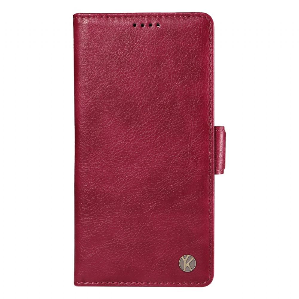 Kožený Kryt iPhone 16 Yikatu Vintage Umělá Kůže