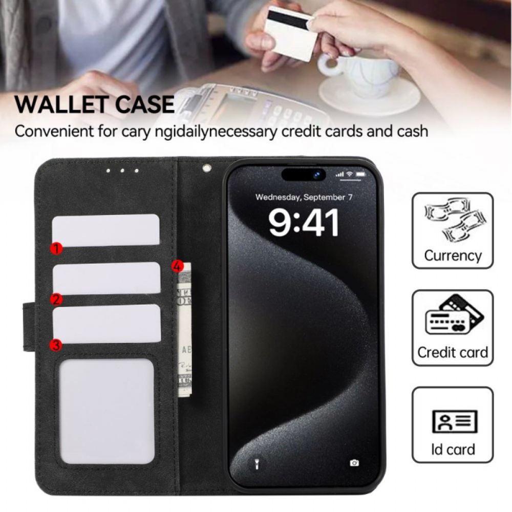 Kožený Kryt Na iPhone 16 Dvoubarevný Abeel