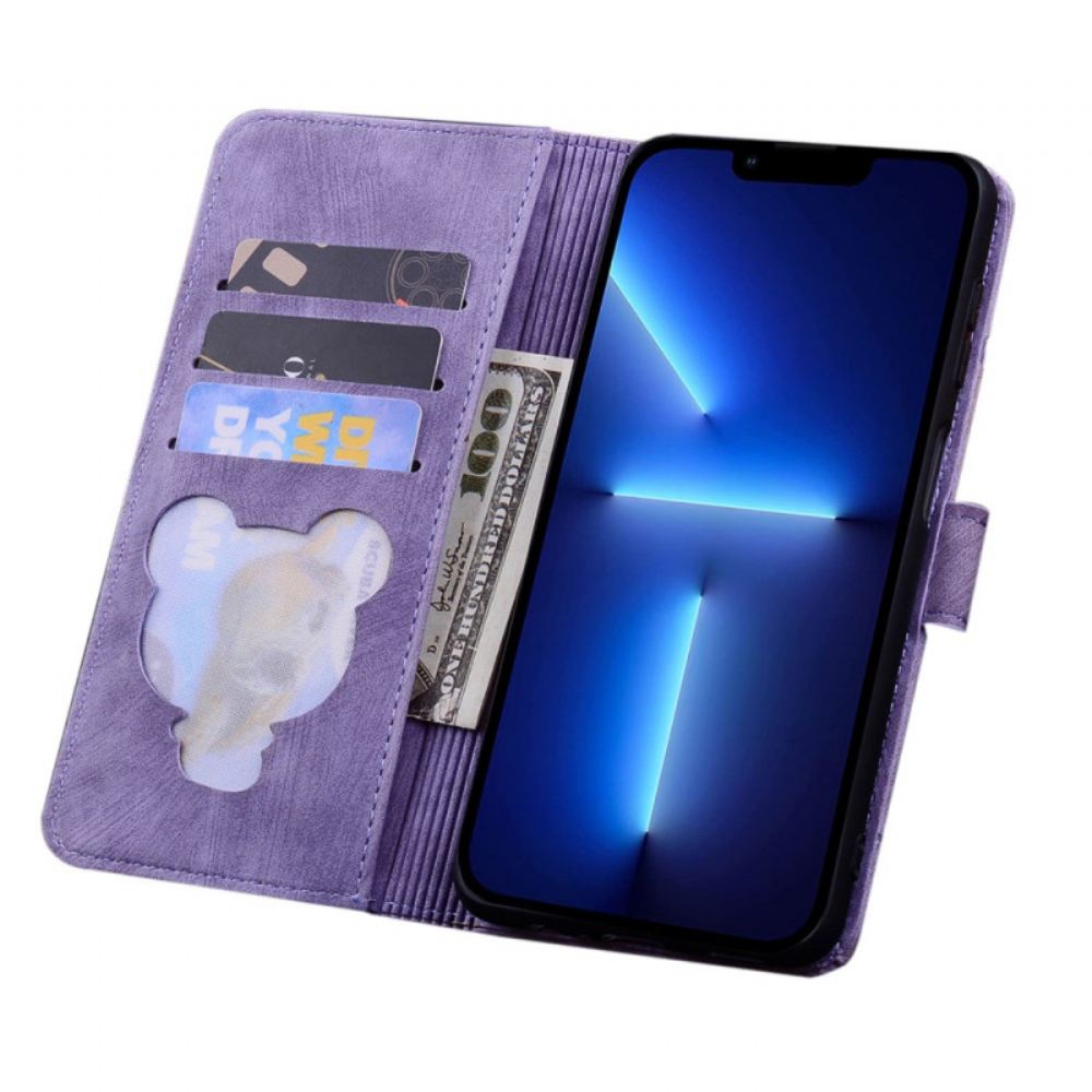 Kožený Kryt Na iPhone 16 Kresba Kočky