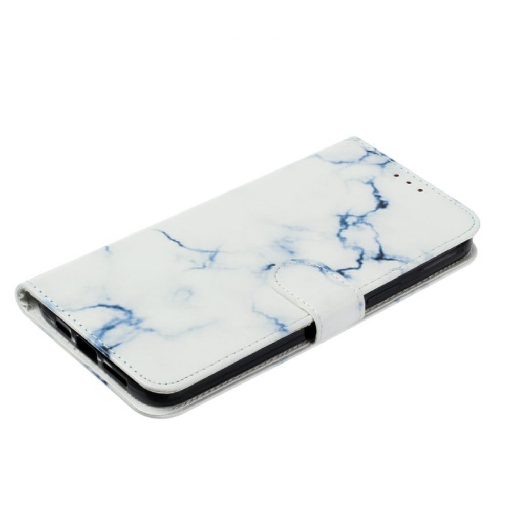 Kožený Kryt Na iPhone 16 Mramorový Efekt