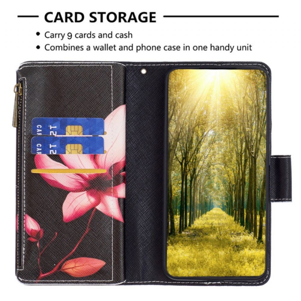 Kožený Kryt Na iPhone 16 Peněženka Lotus
