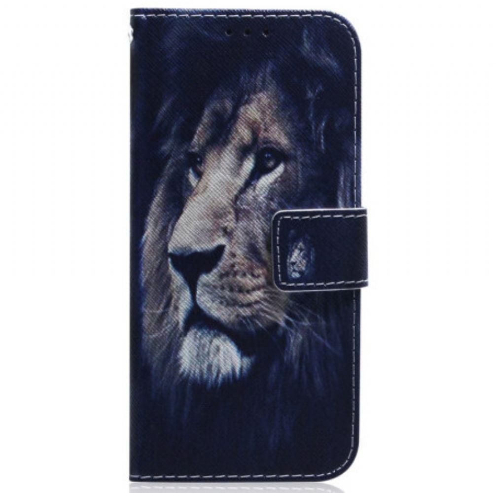 Kožený Kryt Na iPhone 16 Snící Lev