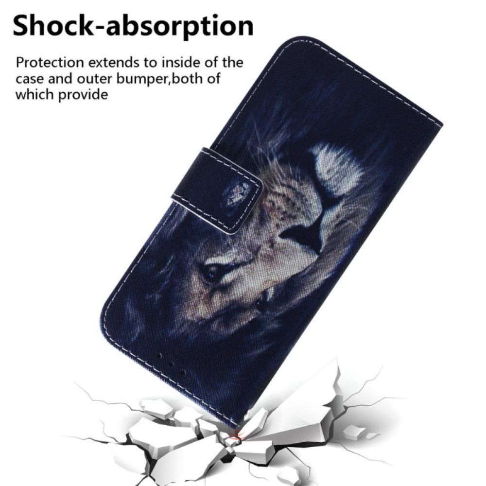 Kožený Kryt Na iPhone 16 Snící Lev